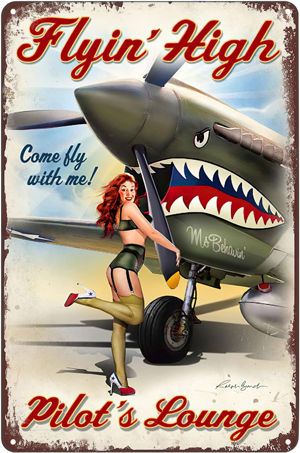 Home Bar Lounge - 1d,Vintage Metal Tin Sign Pin Up