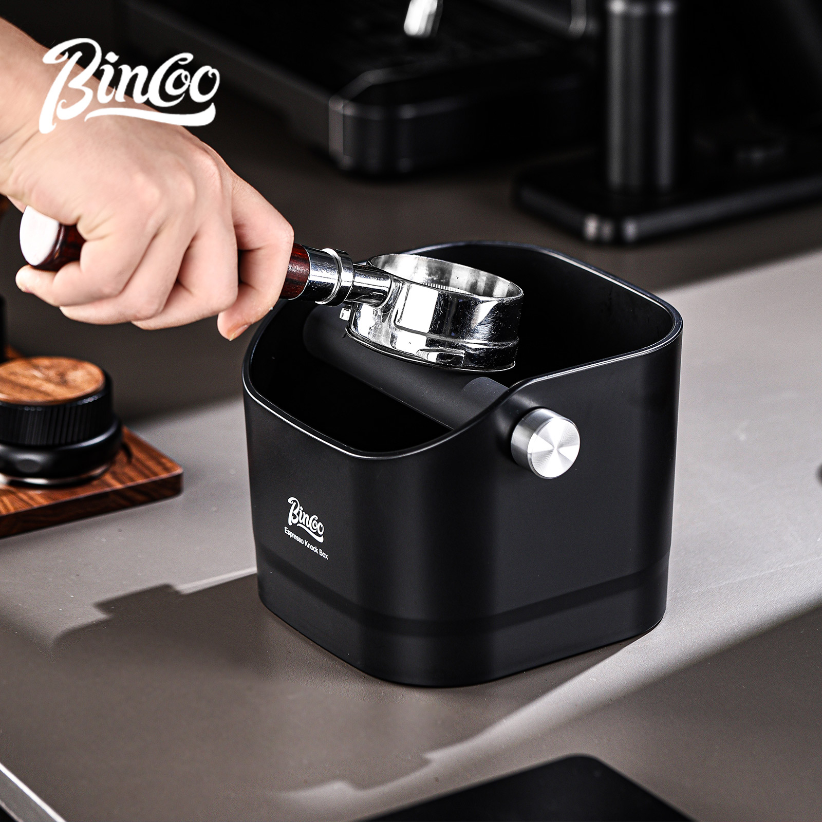 Home Bar Shelf - Bincoo 1.6L Square Coffee Knock Box