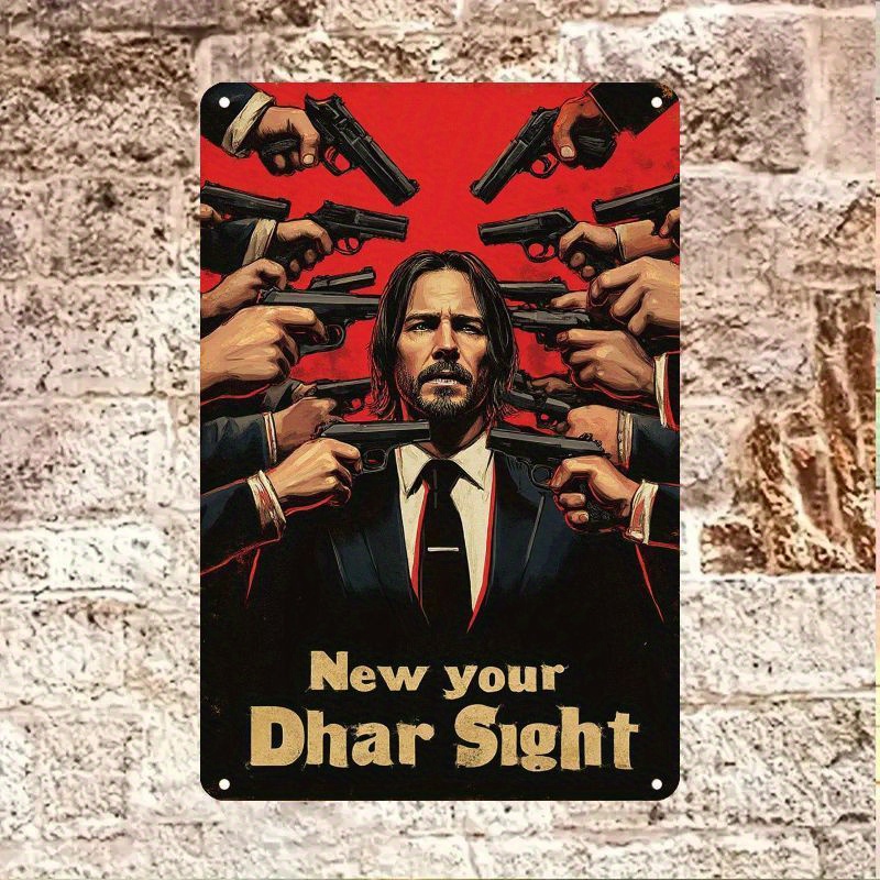 Home Bar And Theater - , John Wick Inspired Metal Poster