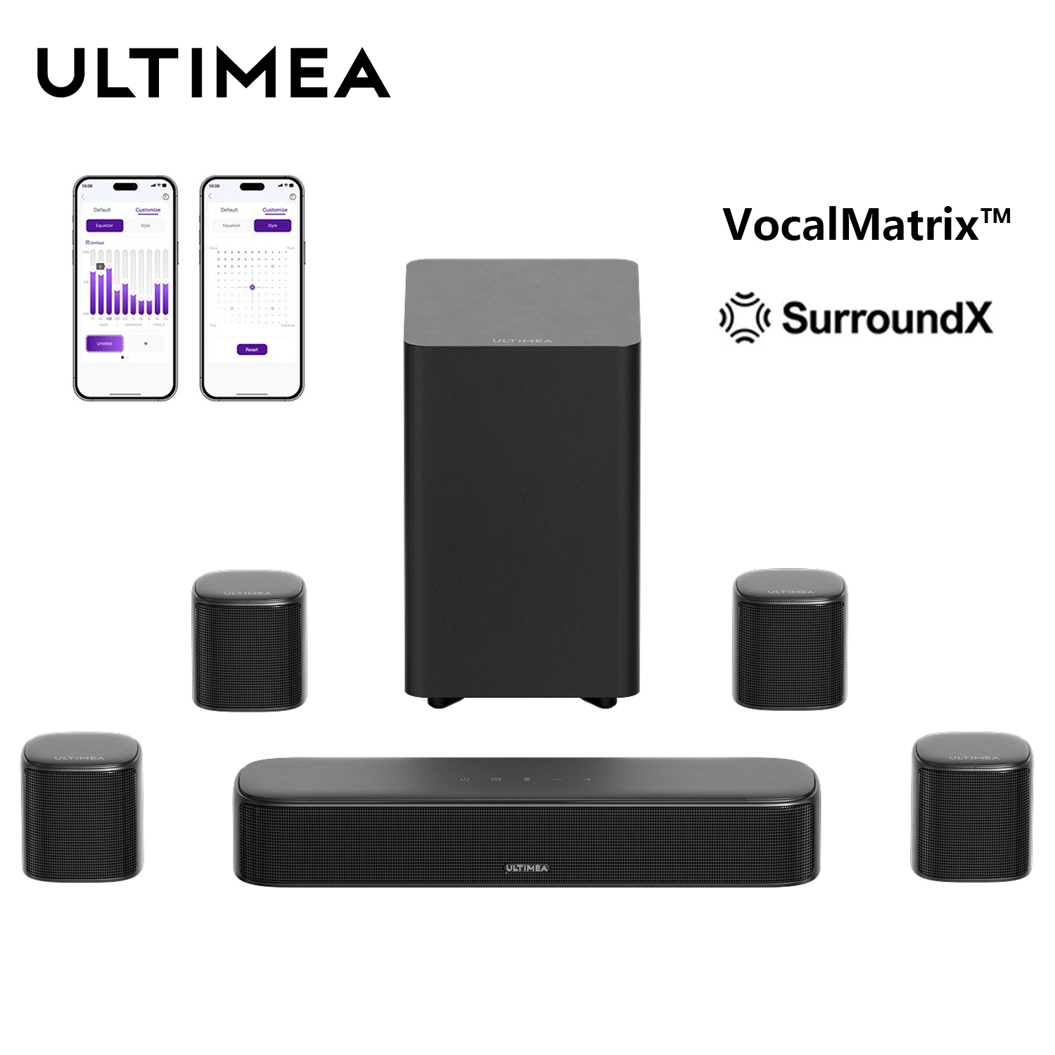 Home Bar And Theater - ULTIMEA 7.1ch Sound Bar with Subwoofer,