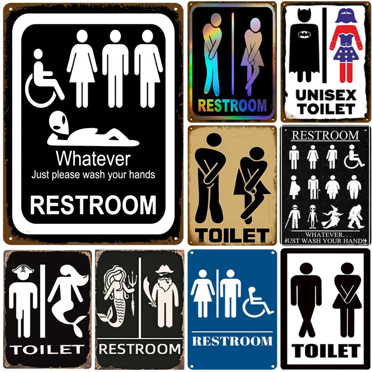 Home Bar Signs - Metal Tin Signs Warning No Smoking