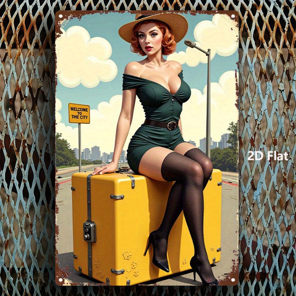 Vintage Beauty with Suitcase M - Home Bar Cafe incelemesi ve fiyatı