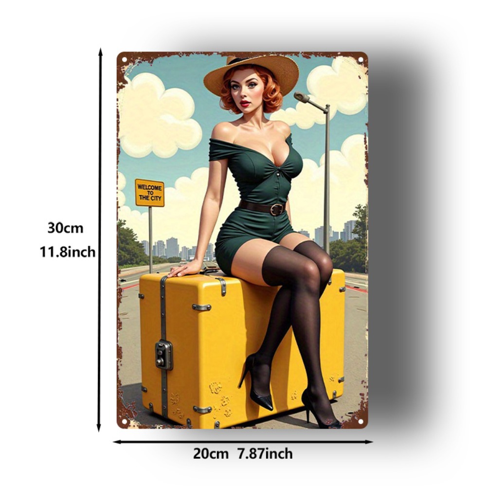 Vintage Beauty with Suitcase M - Home Bar Cafe incelemesi ve fiyatı