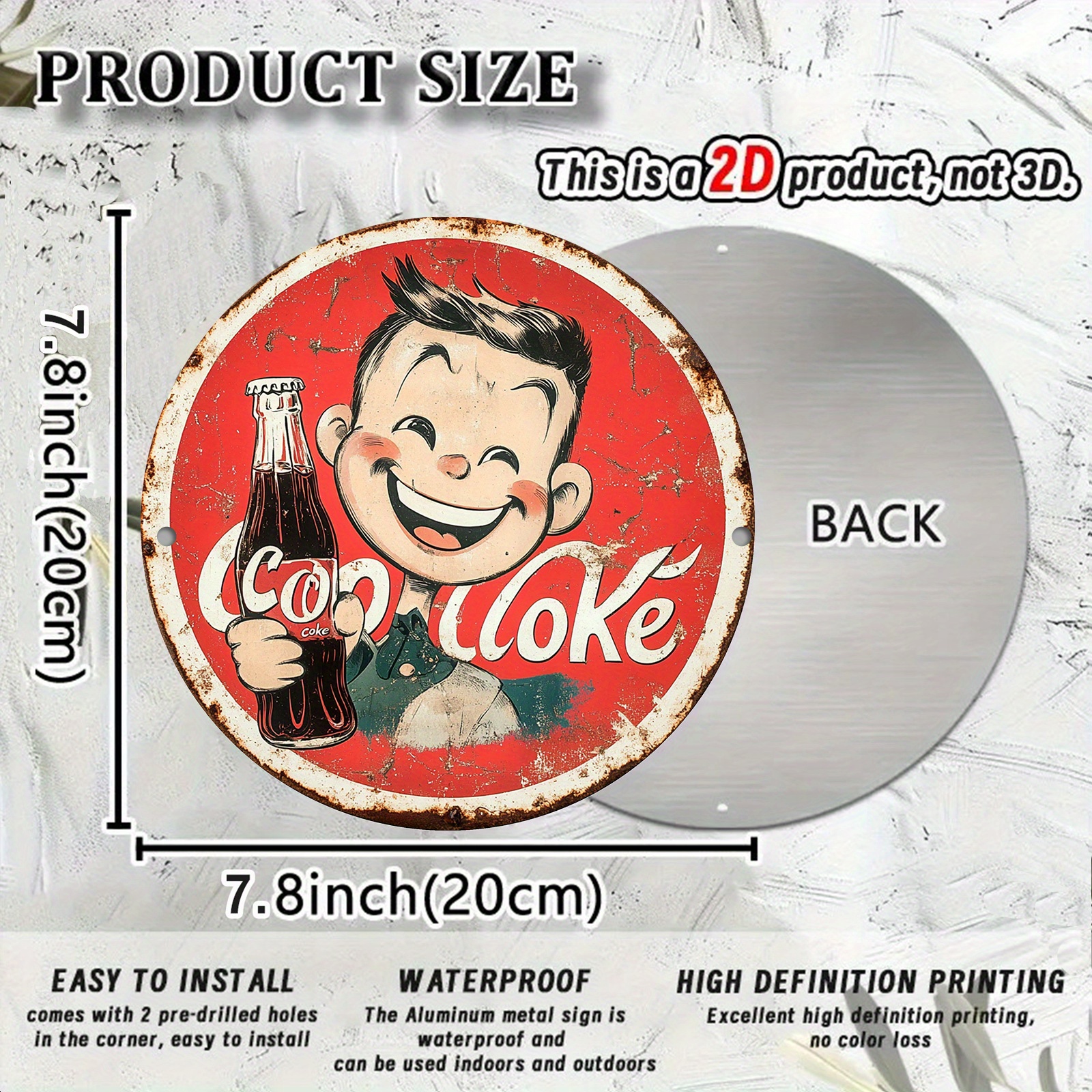 Vintage-Style Cola Advertiseme - Home Bar Cafe incelemesi ve fiyatı