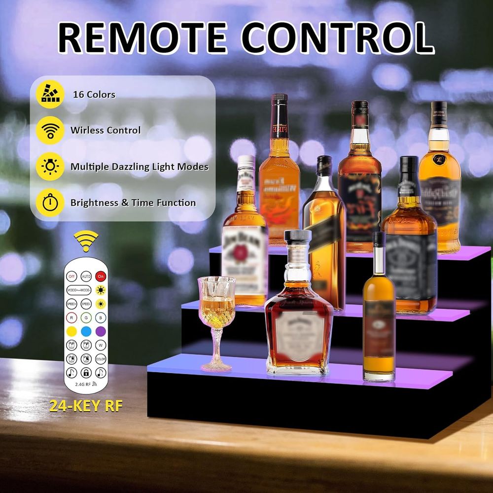 16 Inch 3 Step LED Lighted Liq - Home Bar Shelf incelemesi ve fiyatı