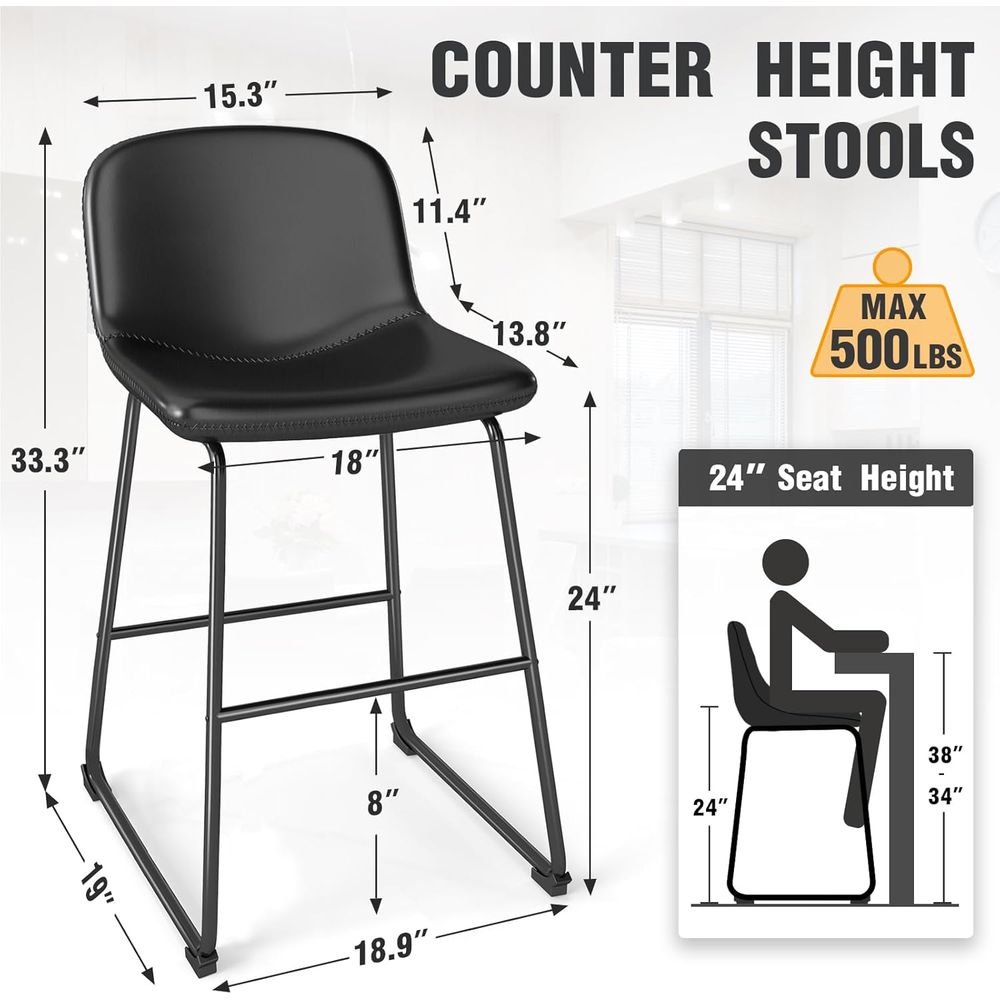 4-Piece Leather Dining Chairs  - Home Bar And Counter incelemesi ve fiyatı