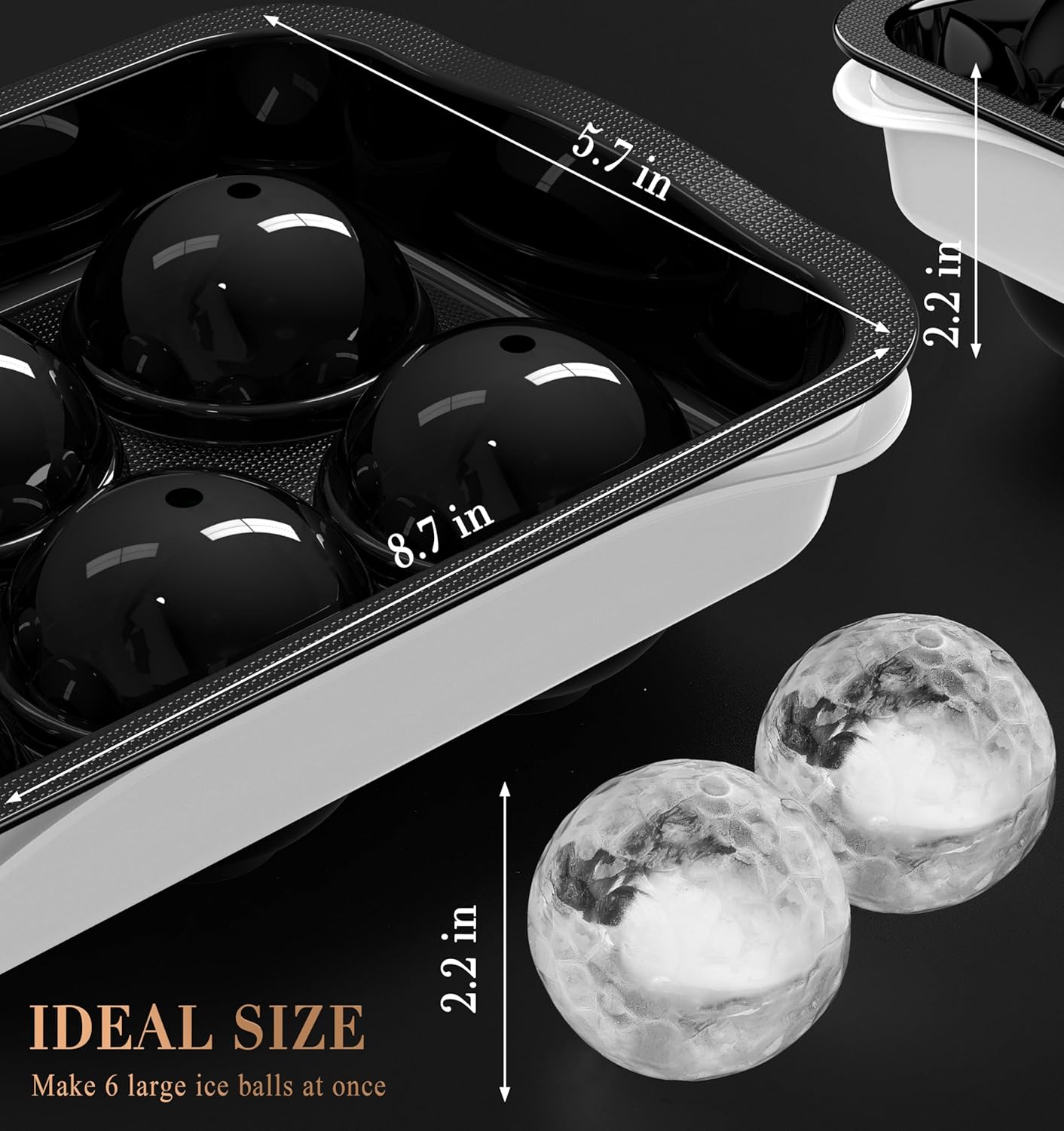 2.2 Inch Round Ice Cube Mold w - Ice Mold Sphere incelemesi ve fiyatı