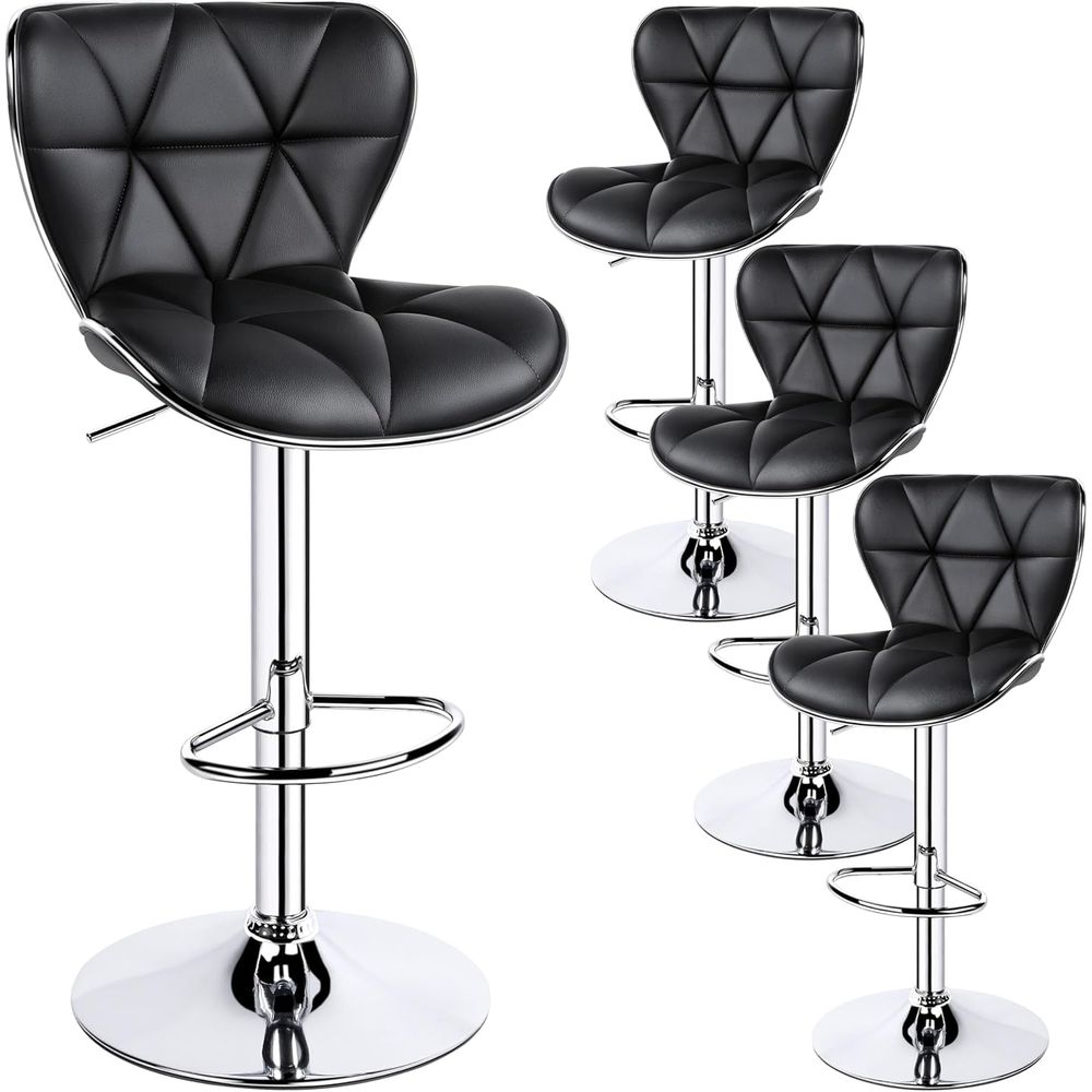 Set of 4 Adjustable Swivel Bar - Home Bar Stools incelemesi ve fiyatı