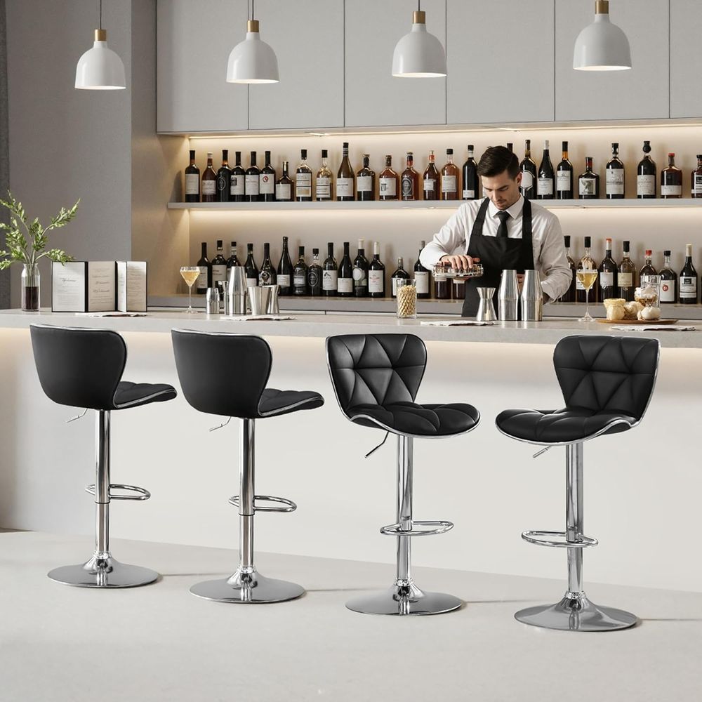 Set of 4 Adjustable Swivel Bar - Home Bar Stools incelemesi ve fiyatı