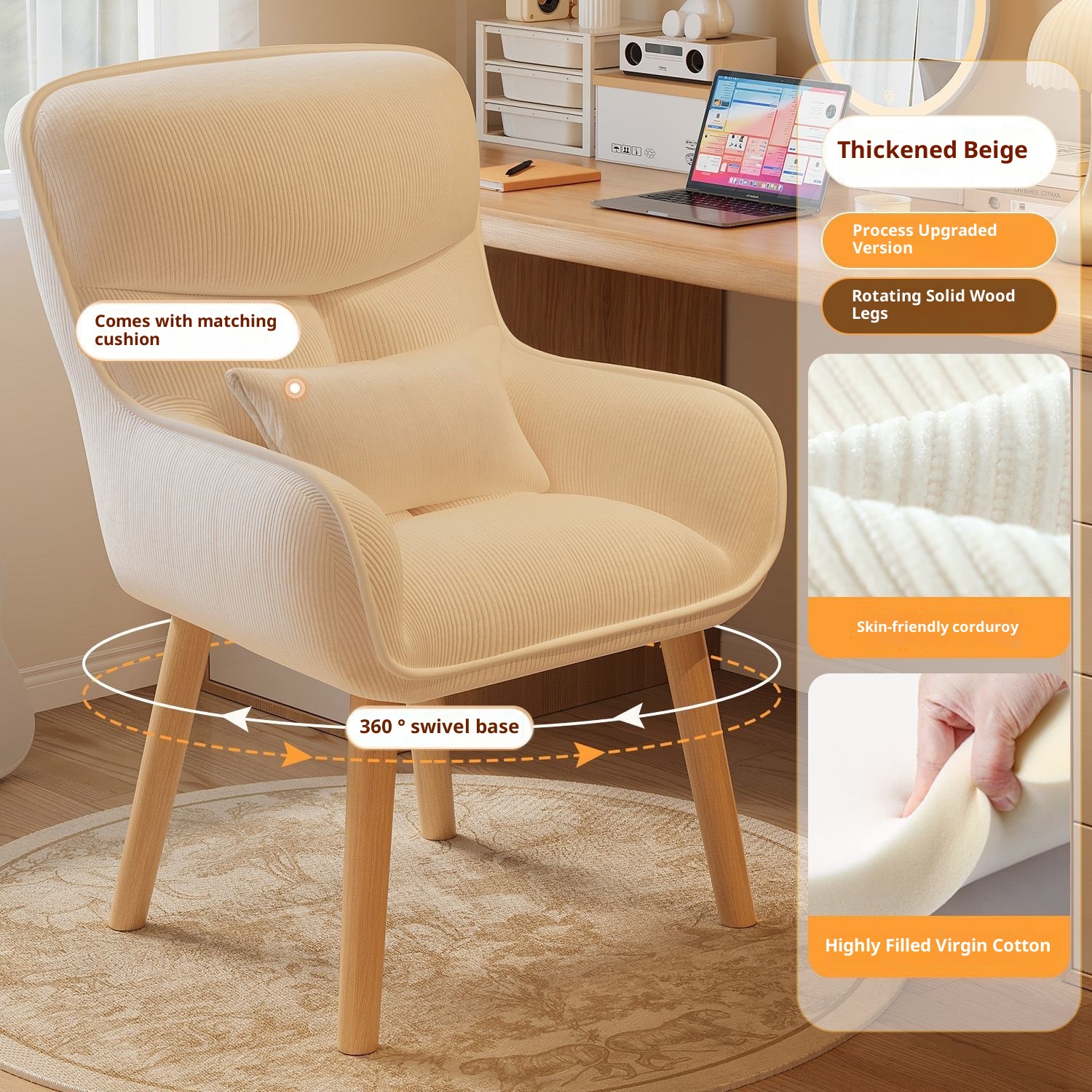 Bedroom chair, backrest makeup - Home Bargains incelemesi ve fiyatı