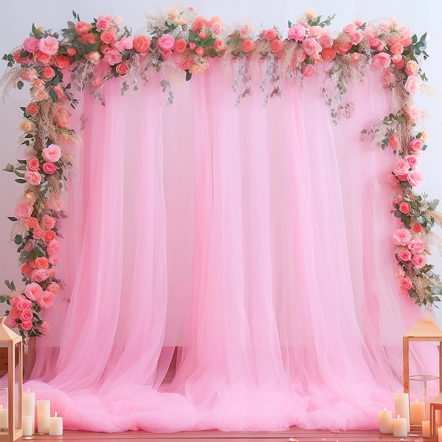 Pink Tulle Backdrop Curtain fo - Home Bargains incelemesi ve fiyatı