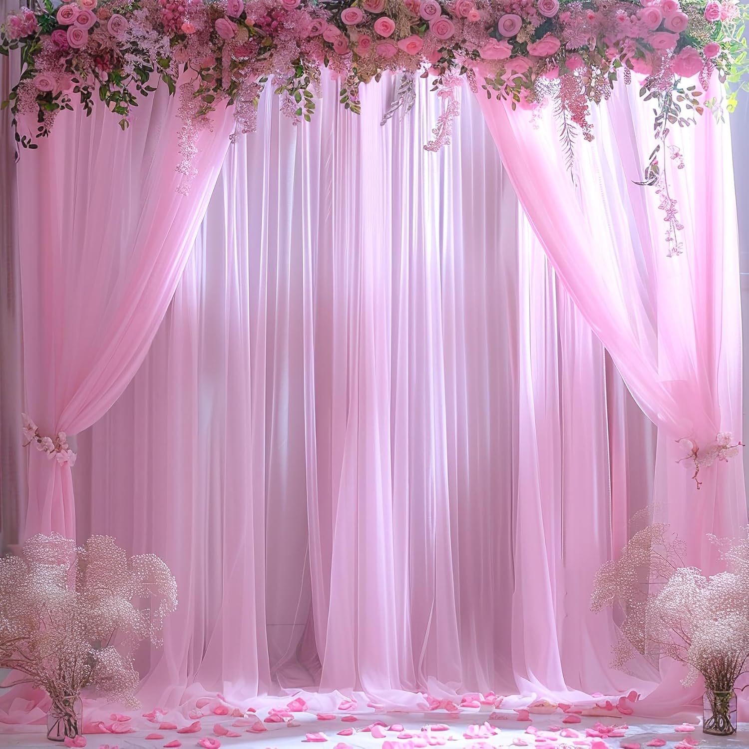 Pink Tulle Backdrop Curtain fo - Home Bargains incelemesi ve fiyatı