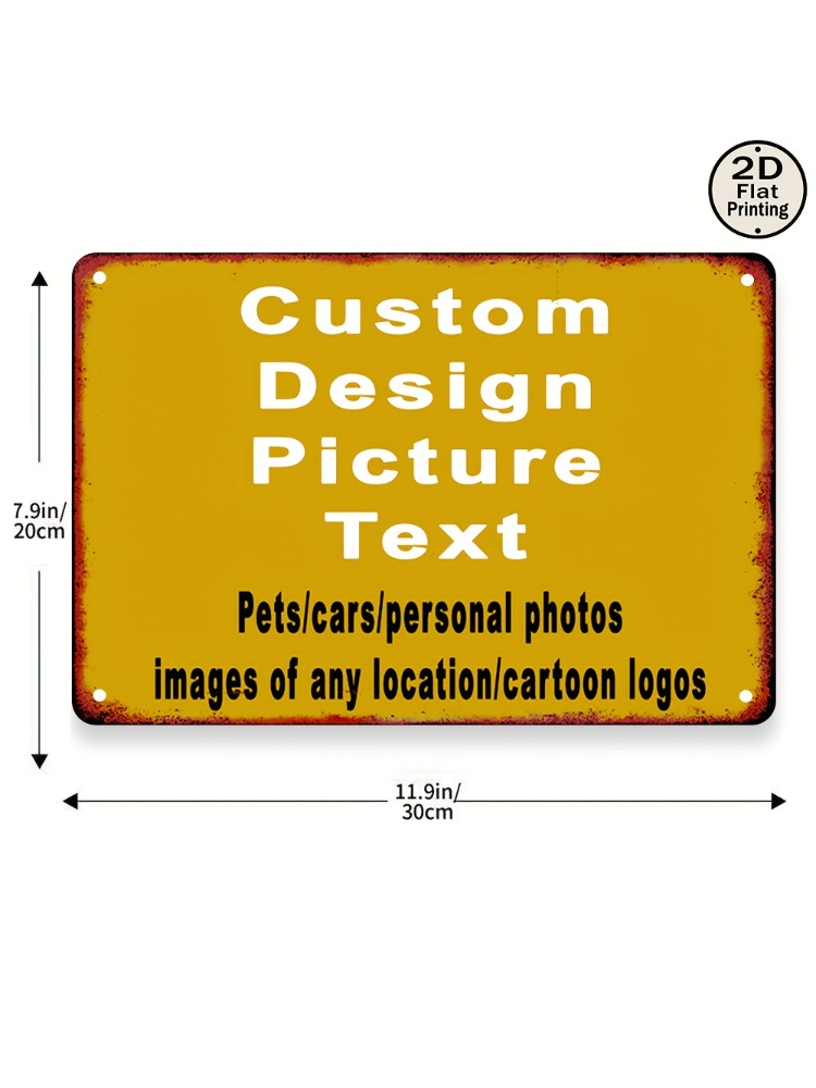 1PC Custom Photo Text 2D Iron  - Home Bar Signs incelemesi ve fiyatı