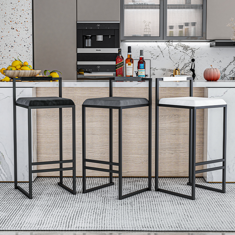 Nordic Velvet Black Bar Chairs - Home Bar Lounge incelemesi ve fiyatı