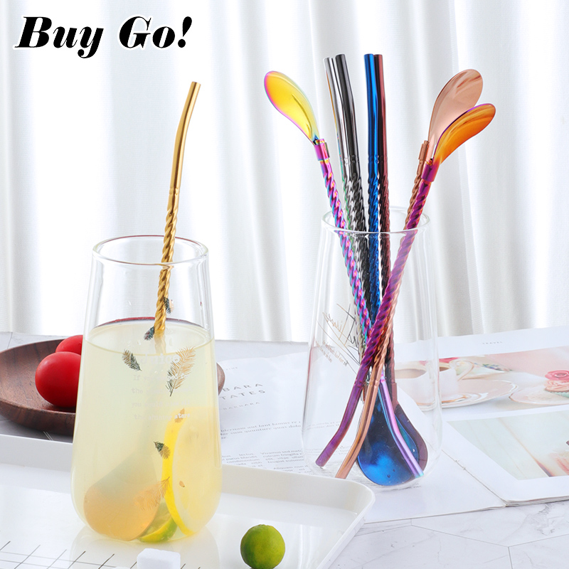 1PC Long Big Twisted Straw Spo - Bar Spoon Twisted incelemesi ve fiyatı