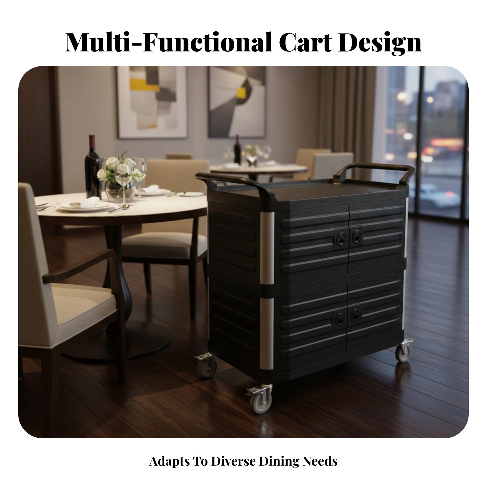 3-Tier utility Cart with caste - Home Bar Shelf incelemesi ve fiyatı