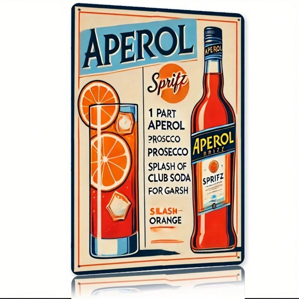 Vintage Aperol Spritz Metal Si - Home Bar Cafe incelemesi ve fiyatı