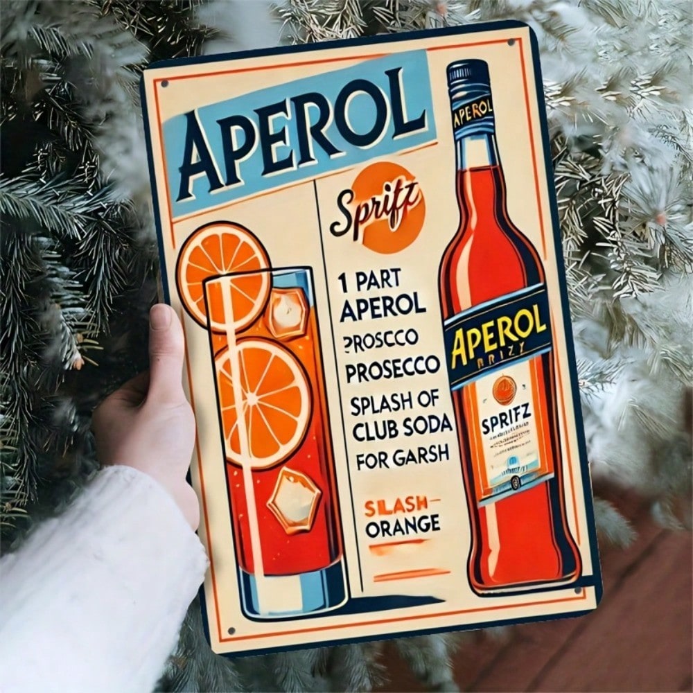 Vintage Aperol Spritz Metal Si - Home Bar Cafe incelemesi ve fiyatı