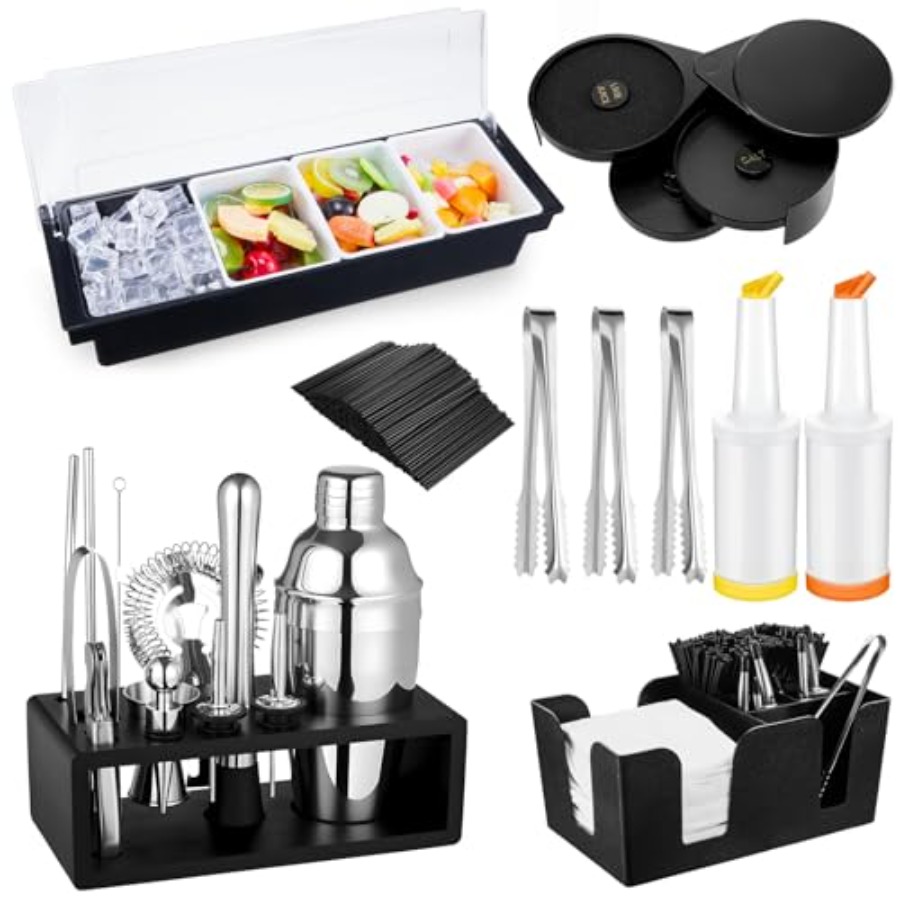 23 Pcs Bartender Supplies Kit  - Garnish Tray Set incelemesi ve fiyatı