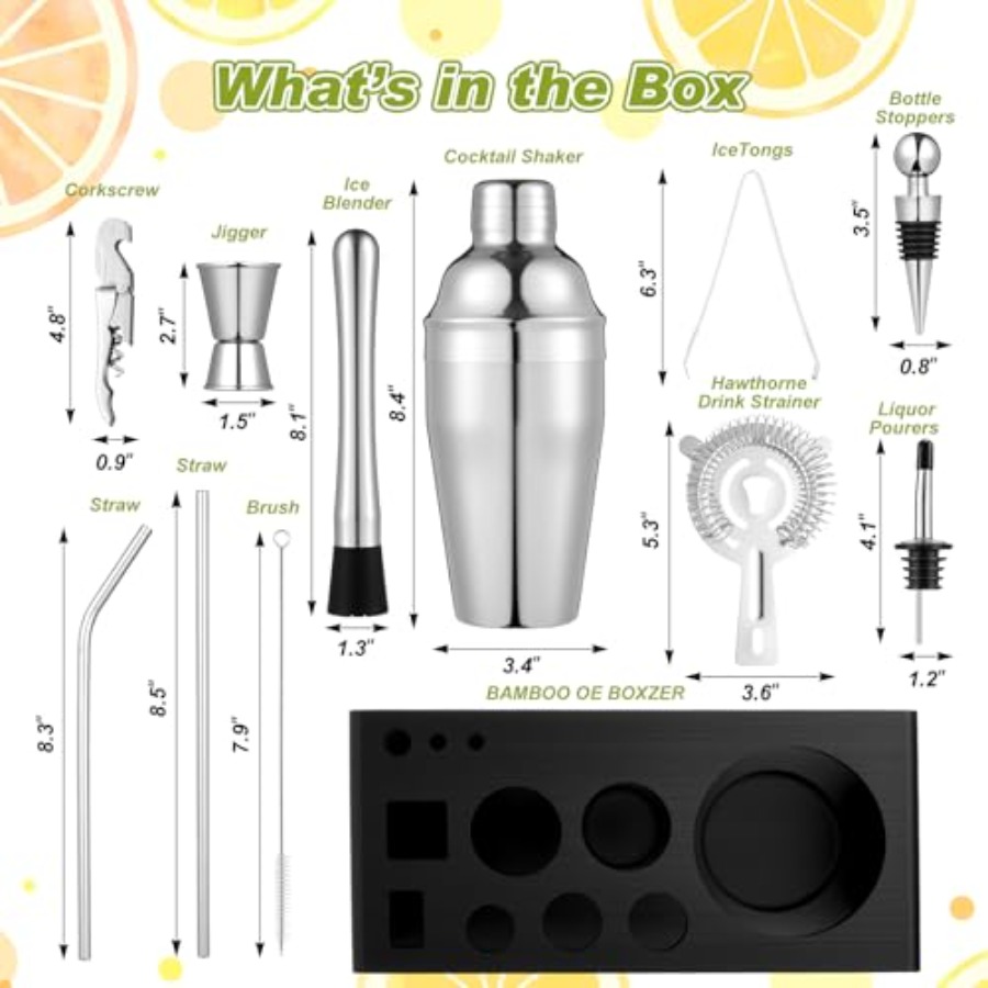 23 Pcs Bartender Supplies Kit  - Garnish Tray Set incelemesi ve fiyatı