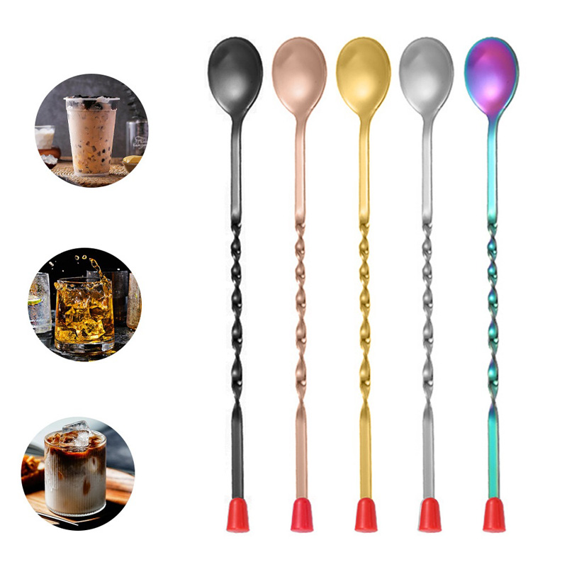 100Pcs/Lot Stainless Steel Twi - Bar Spoon Twisted incelemesi ve fiyatı