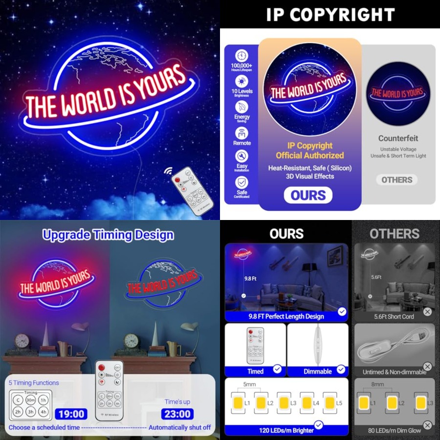 The World Is Yours Neon Sign,  - Home Bar Signs incelemesi ve fiyatı