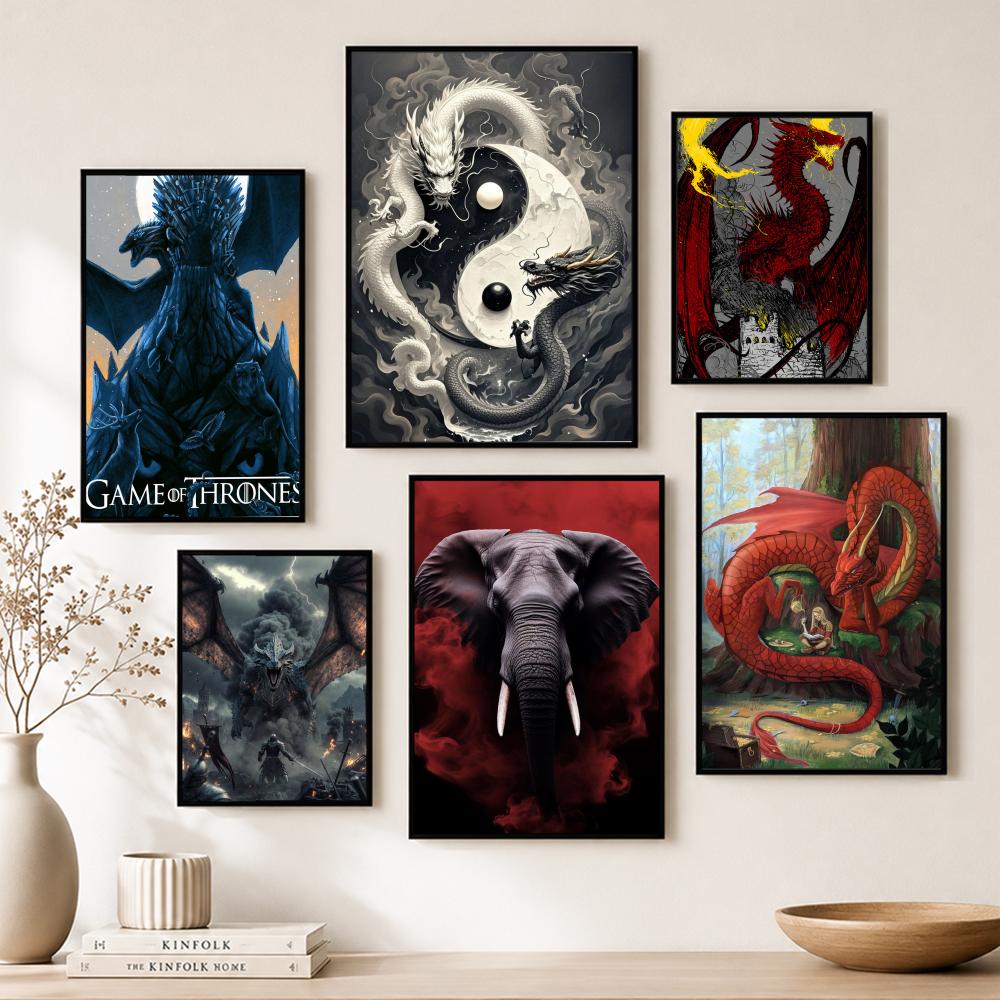 Art R-Red Fox Dragon Elephant  - Home Bar And Theater incelemesi ve fiyatı
