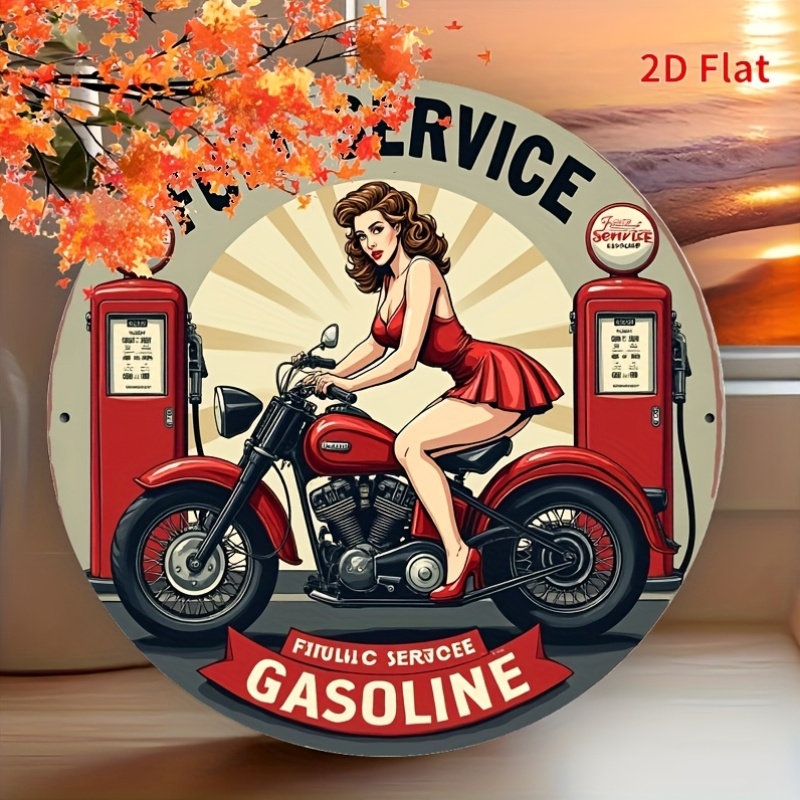 Round Metal Tin Sign Wall Deco - Home Bar Cafe incelemesi ve fiyatı