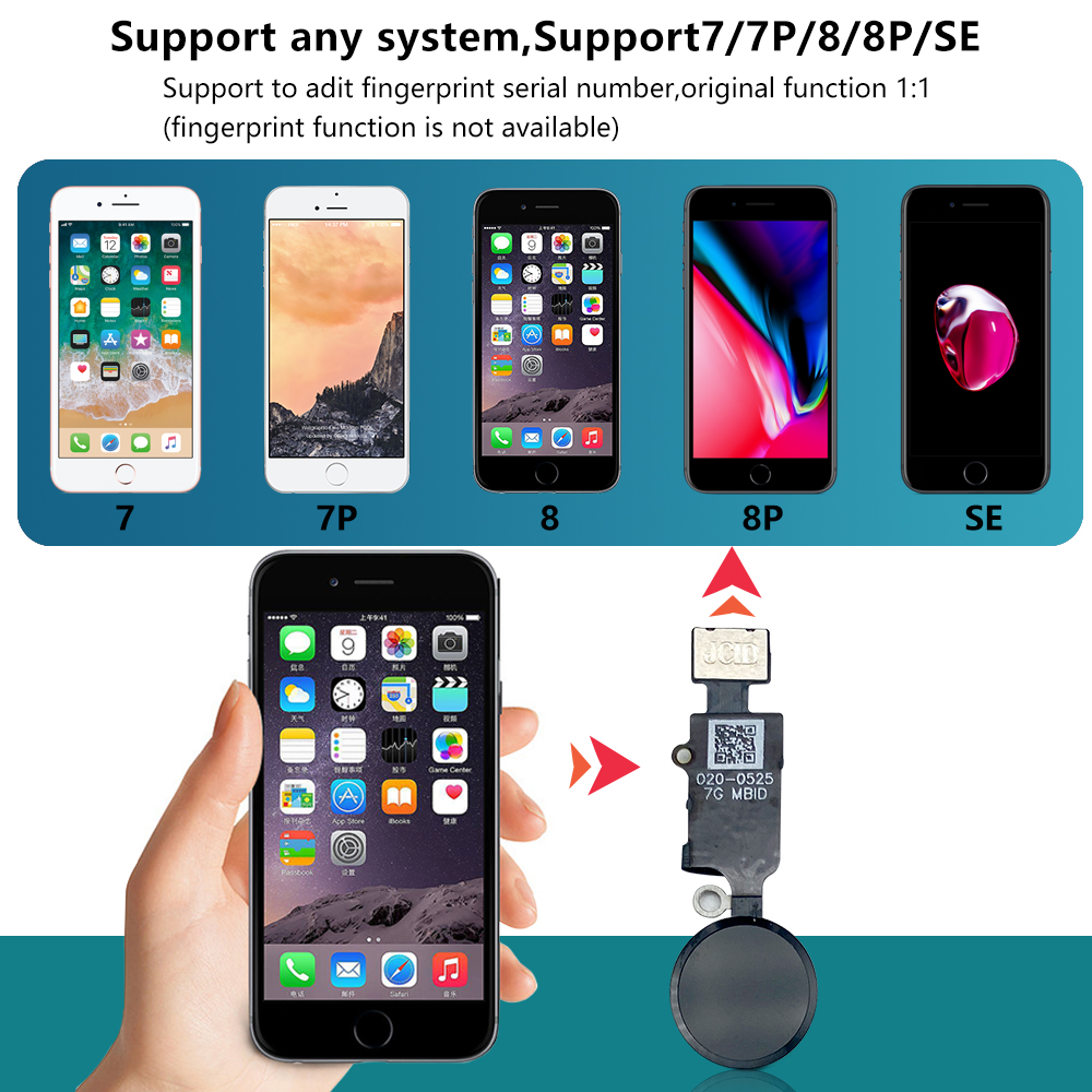 JC 6th 3D Home Button Flex For - Home Bar Iphone incelemesi ve fiyatı