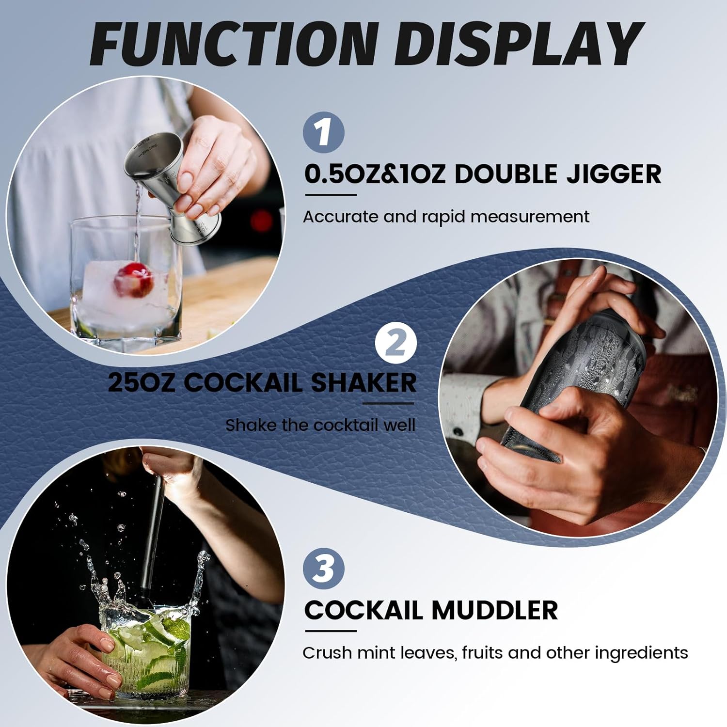 13-Piece Cocktail Shaker Set W - Home Bar Stand incelemesi ve fiyatı