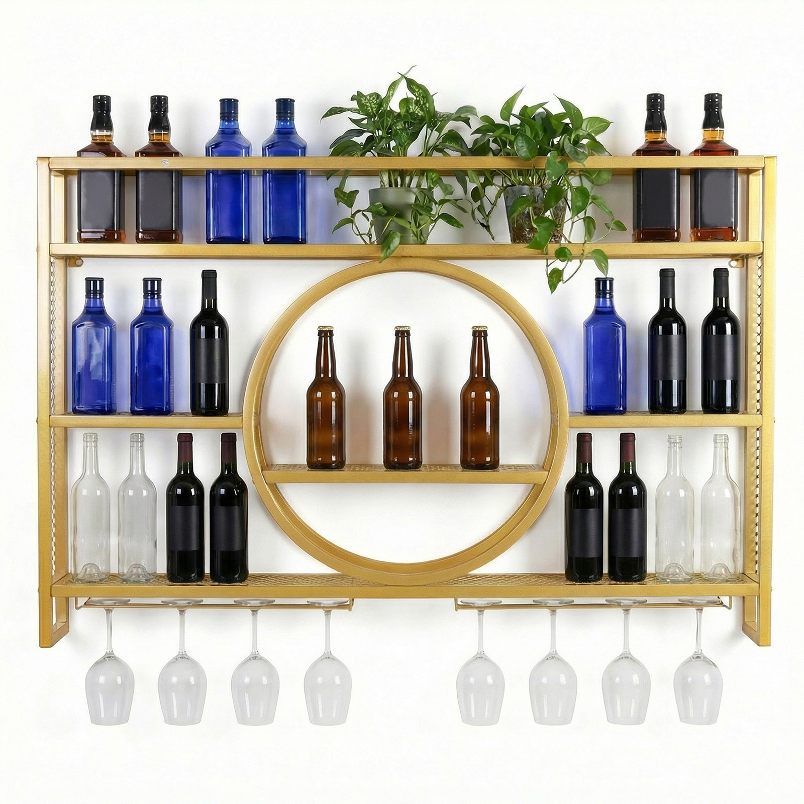 Wine Glass Rack Floating Bar S - Home Bar Shelf incelemesi ve fiyatı