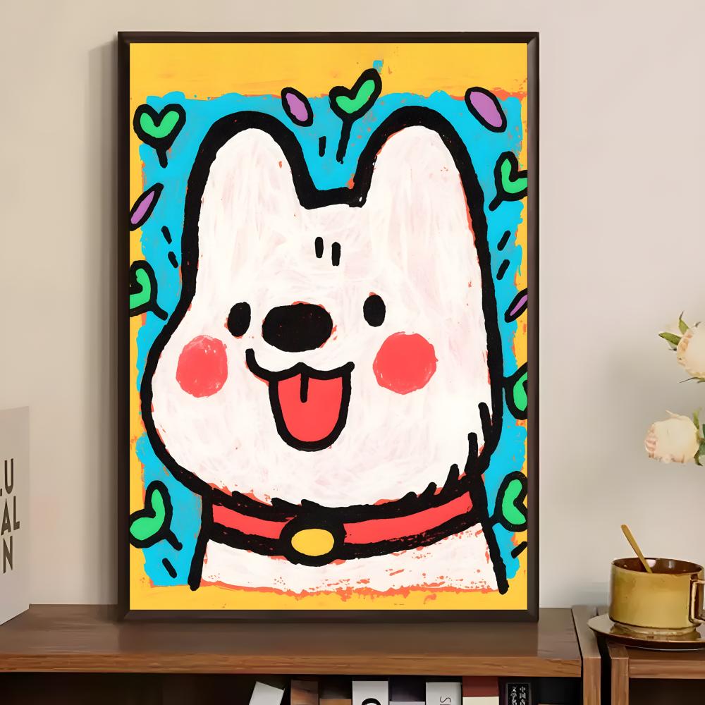 Lovely Colorful Dog Poster Pap - Home Bar And Theater incelemesi ve fiyatı