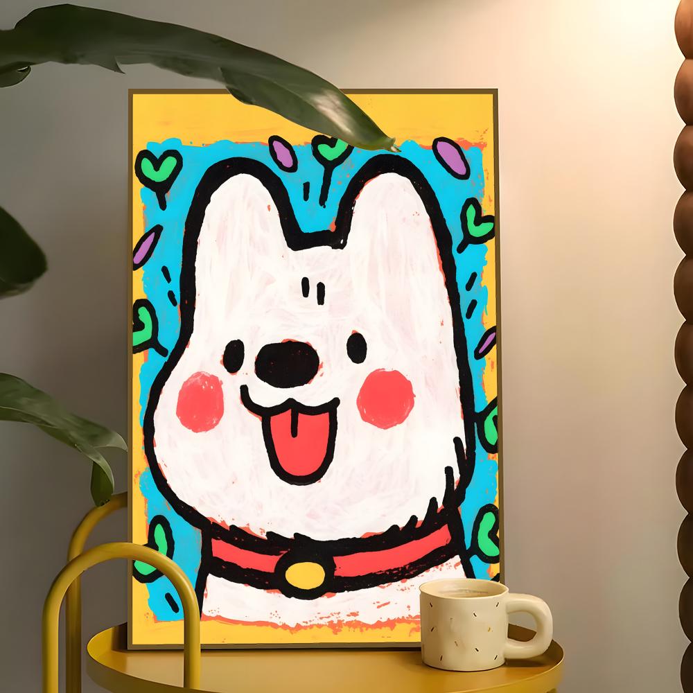 Lovely Colorful Dog Poster Pap - Home Bar And Theater incelemesi ve fiyatı