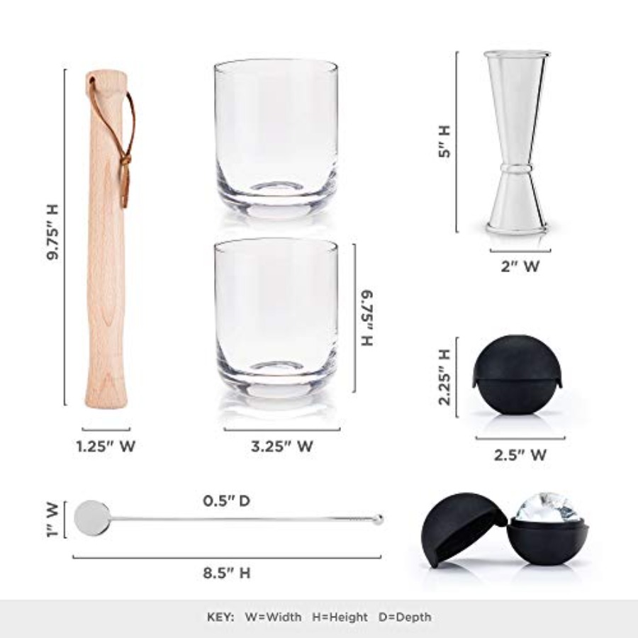 7-Piece Bartender Kit - 2 Crys - Ice Mold Sphere incelemesi ve fiyatı