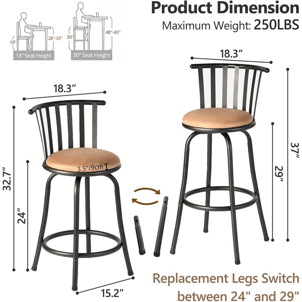 Dining Barstool with 360-Degre - Home Bar Stools incelemesi ve fiyatı