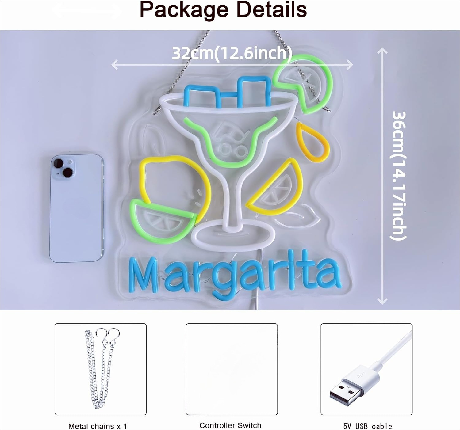 Margarita Neon Sign Wall Art D - Home Bar Signs incelemesi ve fiyatı