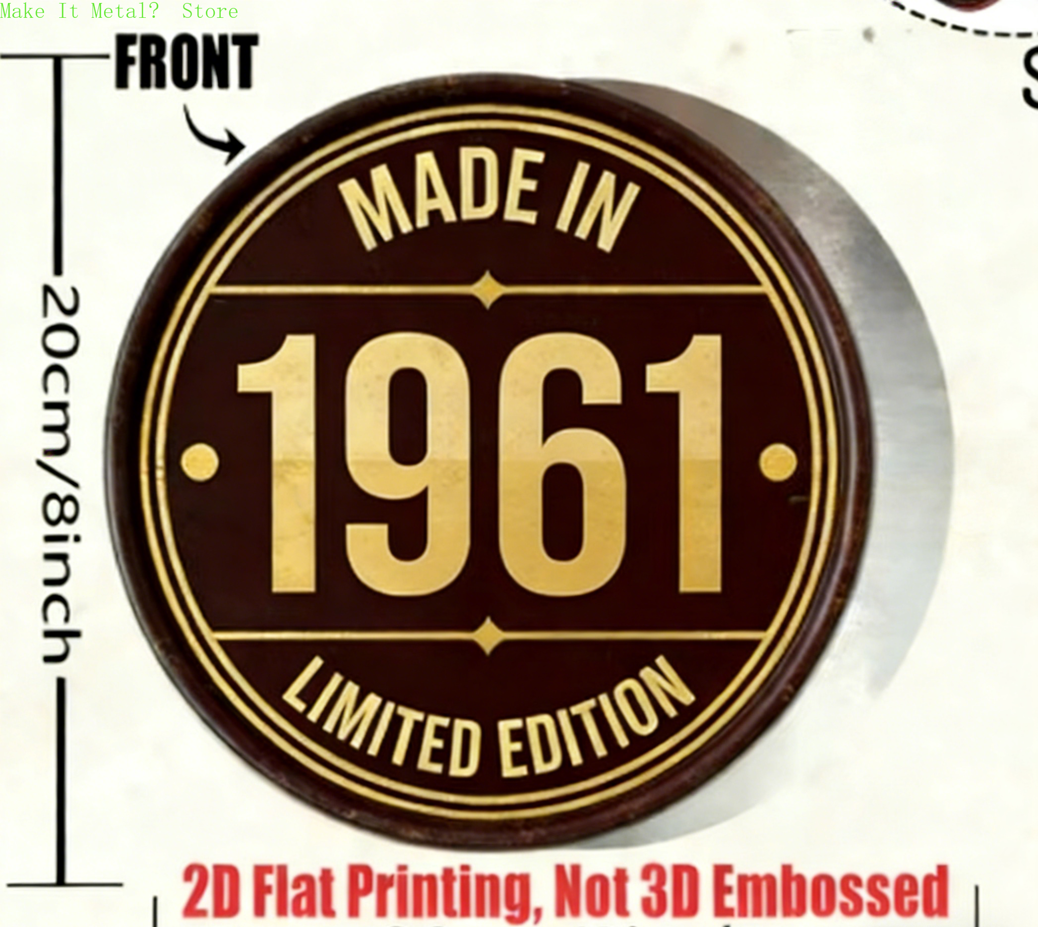 Made in 1961 20cm/8inch 2D Fla - Home Bar Cafe incelemesi ve fiyatı
