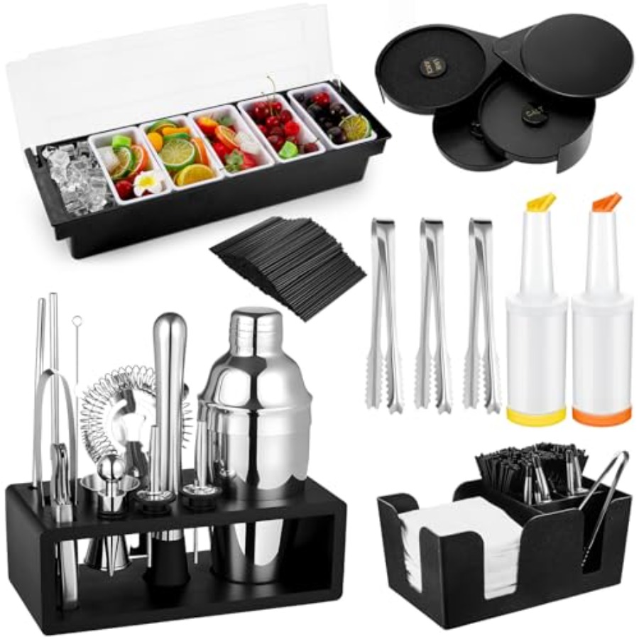 23 Pcs Bartender Supplies Kit  - Garnish Tray Set incelemesi ve fiyatı