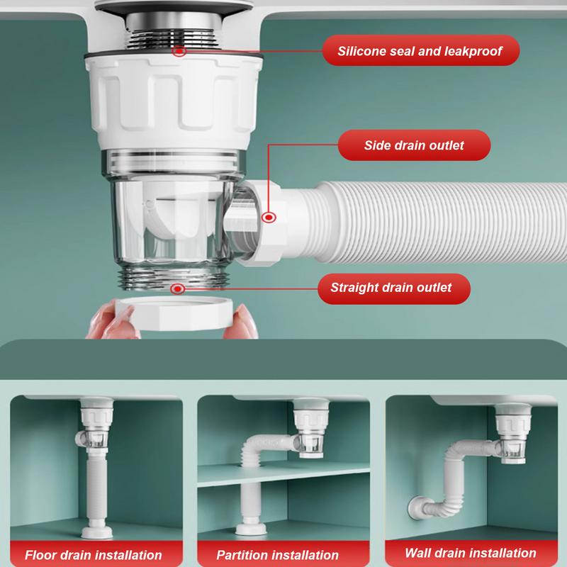 Telescoping Anti-odor Drain Pi - Home Bar Sink incelemesi ve fiyatı