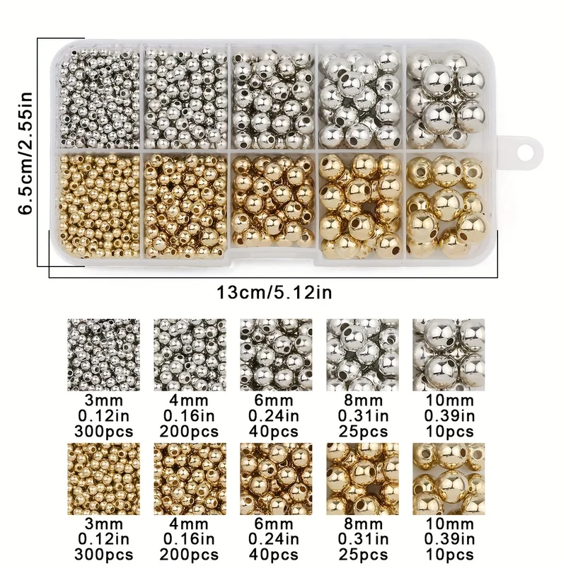 950PCS CCB 3/4/6/8/10MM Gold S - Bar Cart Gold incelemesi ve fiyatı