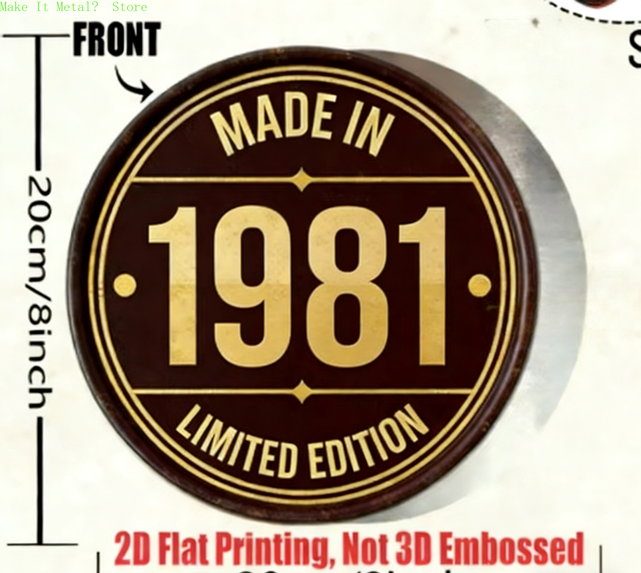 Made in 1971 20cm/8inch 2D Fla - Home Bar Cafe incelemesi ve fiyatı