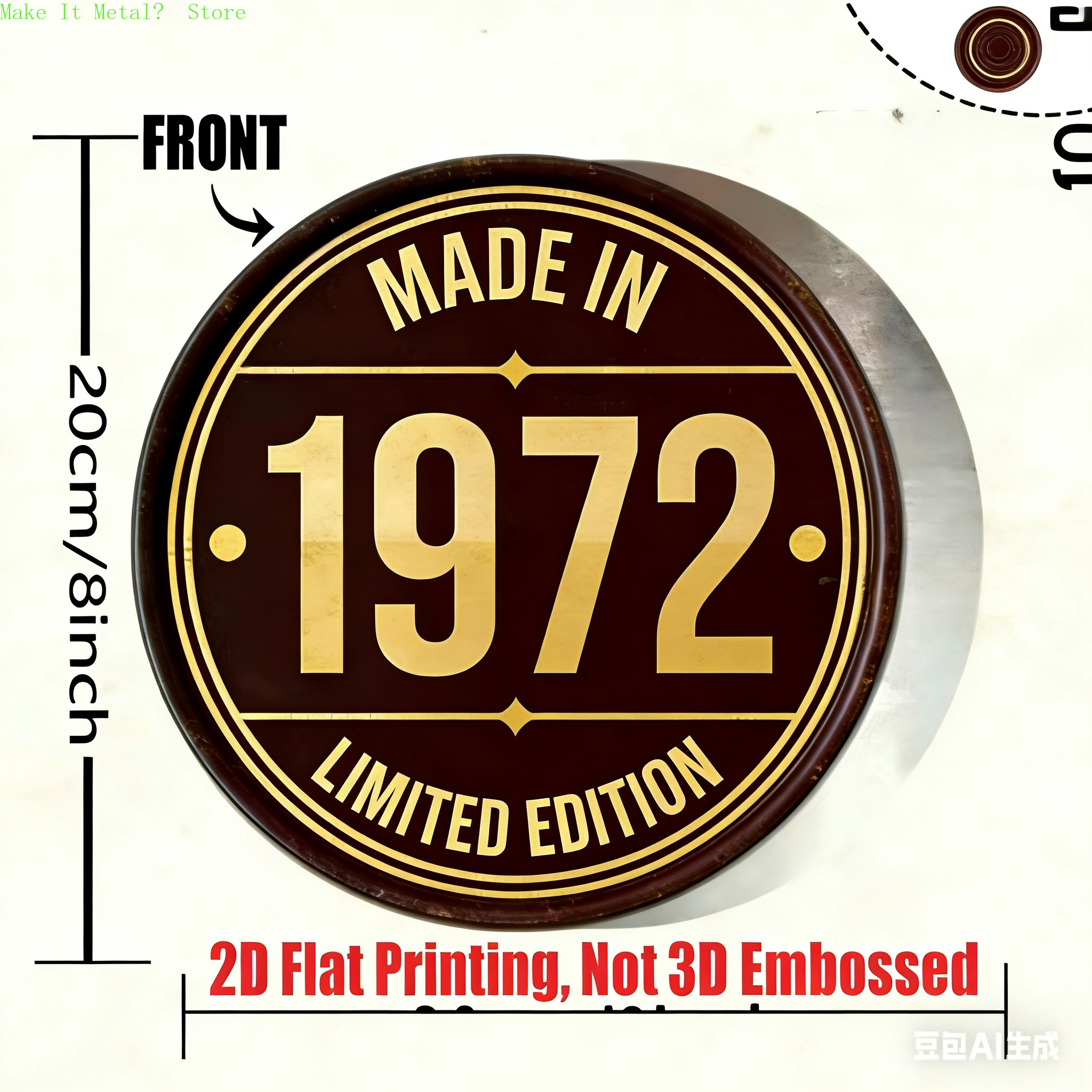 Made in 1971 20cm/8inch 2D Fla - Home Bar Cafe incelemesi ve fiyatı