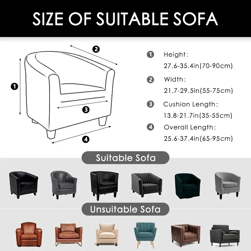 Elastic Club Chair Cover Jacqu - Home Bar Lounge incelemesi ve fiyatı