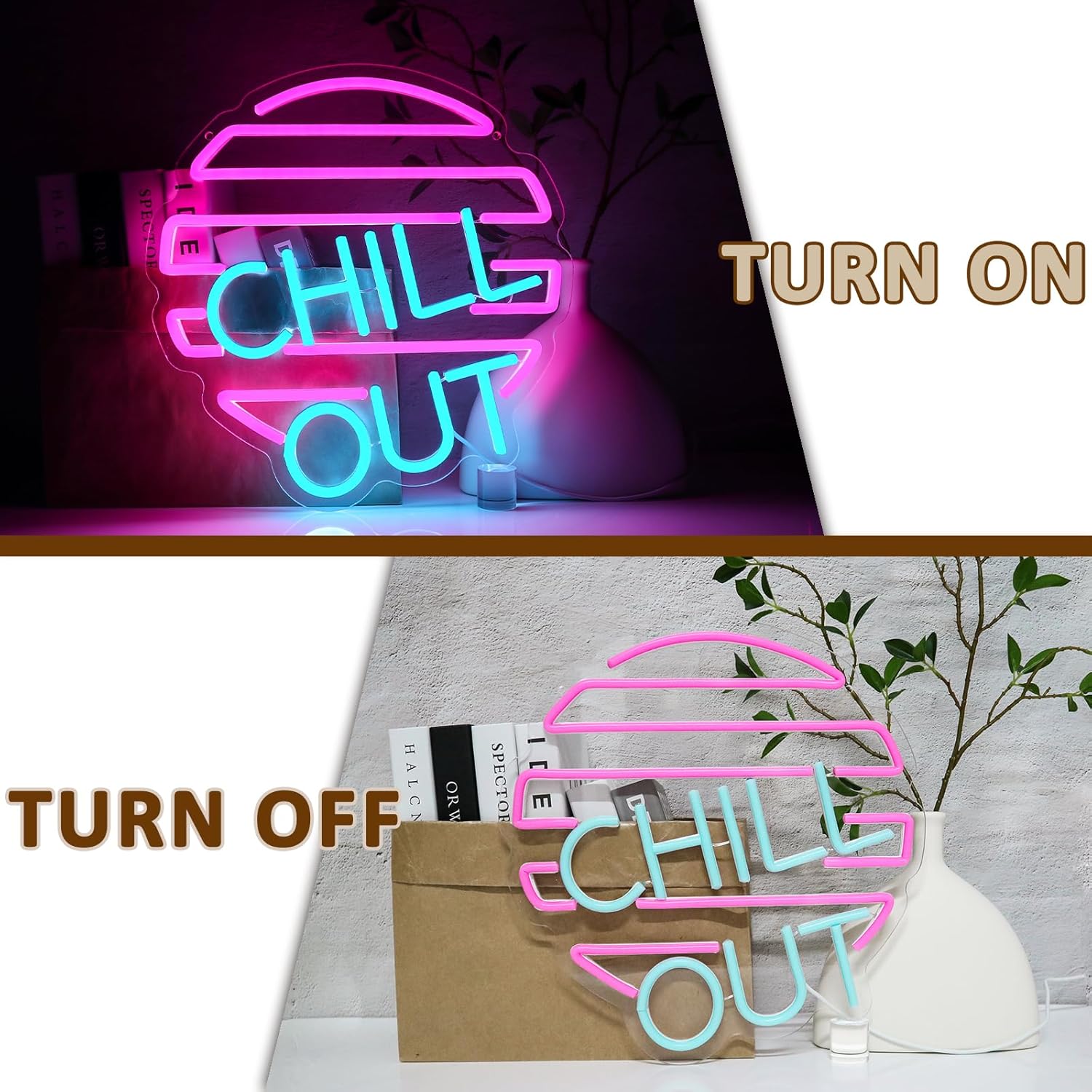 Chill Out Neon Sign for Wall D - Home Bar Lounge incelemesi ve fiyatı