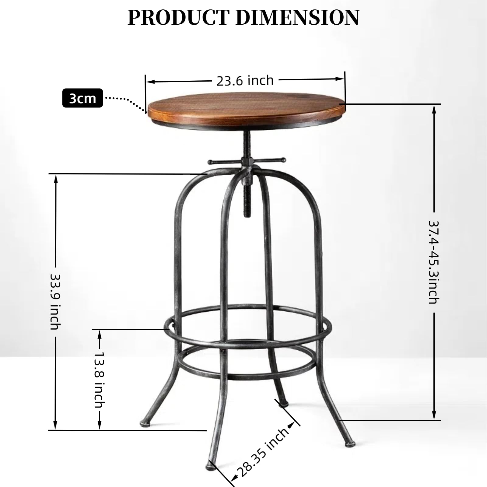 Industrial Bar Stool Height Ad - Home Bar Stools incelemesi ve fiyatı
