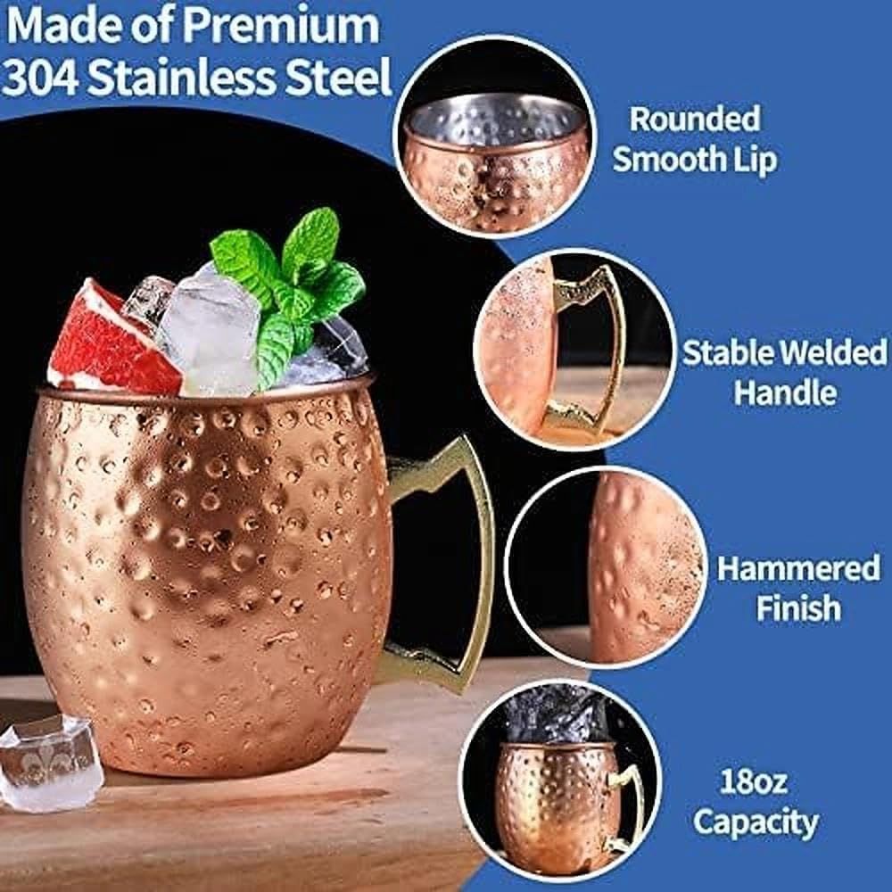 Moscow Mule Copper Mugs- Set o - Mule Copper Mug incelemesi ve fiyatı