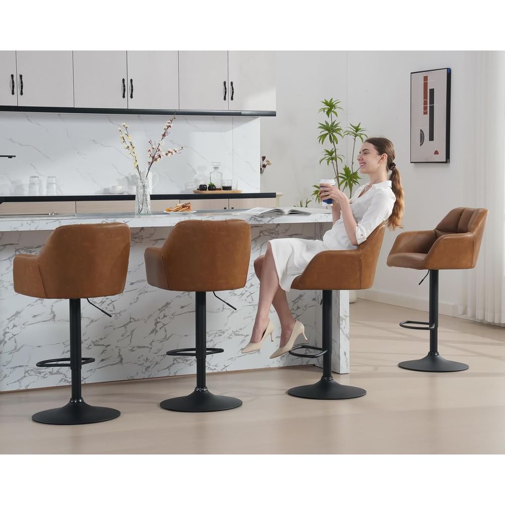 Set of 4 Adjustable Swivel Bar - Home Bar And Counter incelemesi ve fiyatı