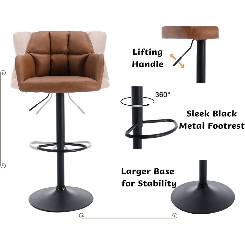 Set of 4 Adjustable Swivel Bar - Home Bar And Counter incelemesi ve fiyatı