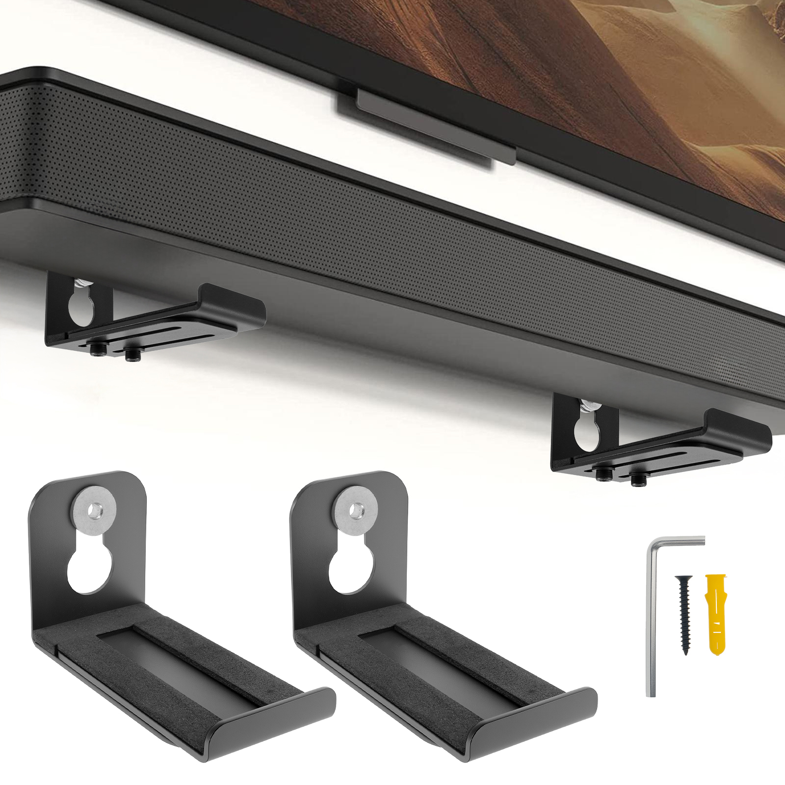 2Pcs Soundbar Speaker Stands W - Home Bar Shelf incelemesi ve fiyatı