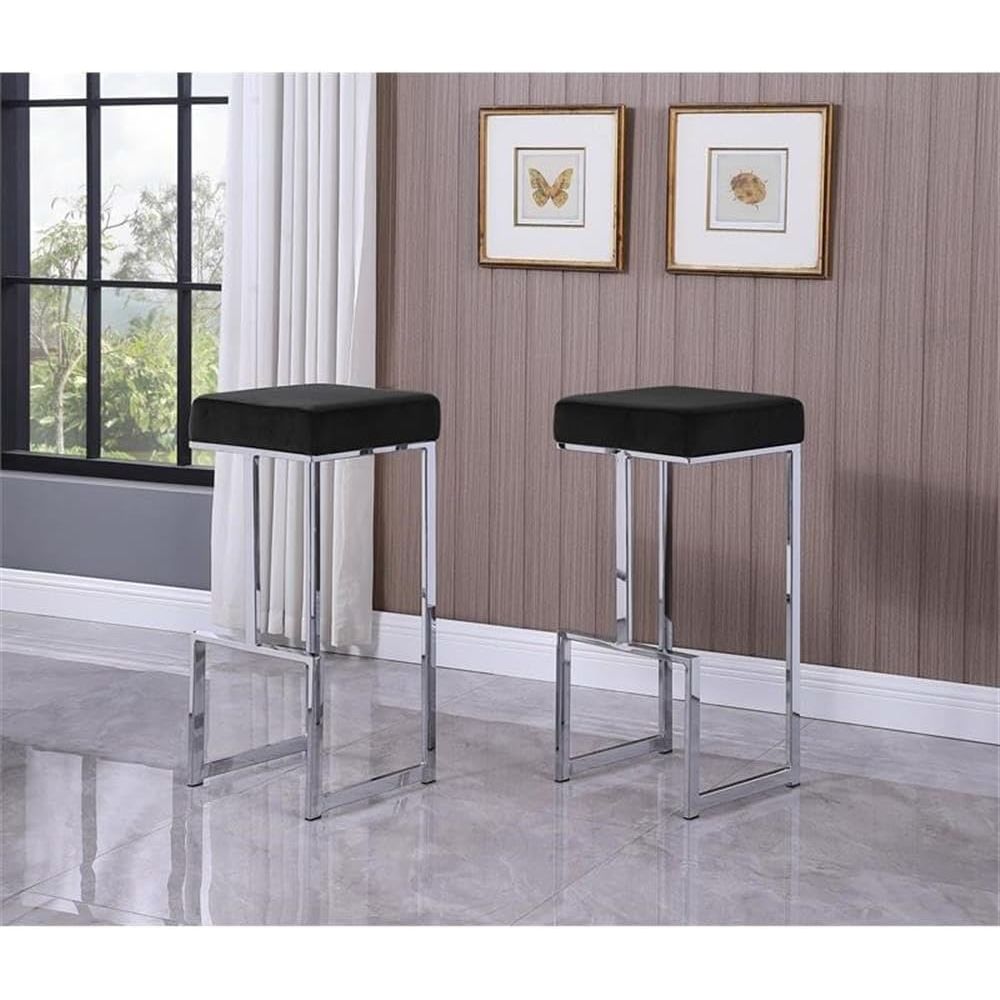 Modern Velvet-Upholstered Bar  - Home Bar Stools incelemesi ve fiyatı